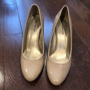 Bandolino Patent Leather Heels Nude